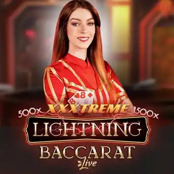 Official Live Dealer logo: Lightning Baccarat by Evolution at BetRiot