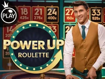 Live Dealer logo of Power UP Roulette from Pragmatic Play at BetRiot